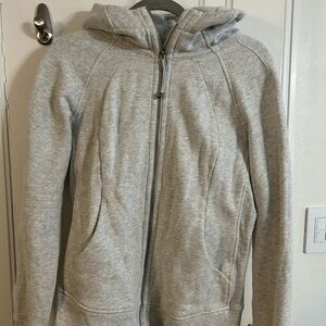 lululemon athletica Light Gray Zip-Up Hoodie